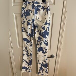 Cow Print White Straight Leg Jeans SZ Small